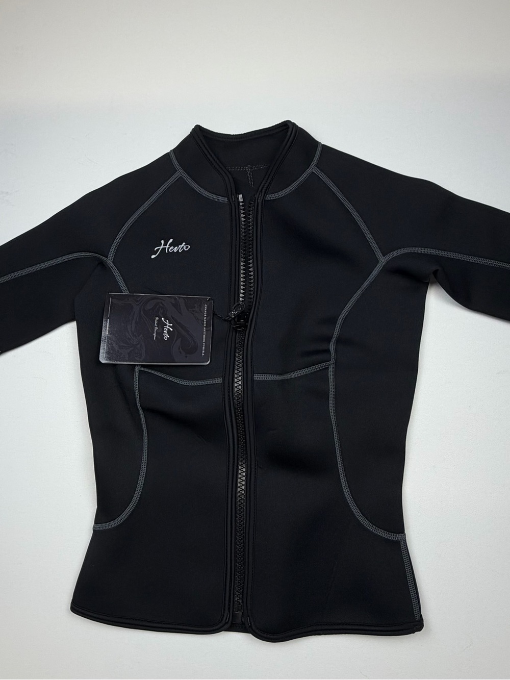 Hevto Neoprene Short Sleeve Wetsuit Jacket Black NWT Women Size Large